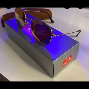 Ray ban - hexagonal gold